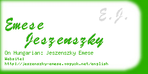 emese jeszenszky business card